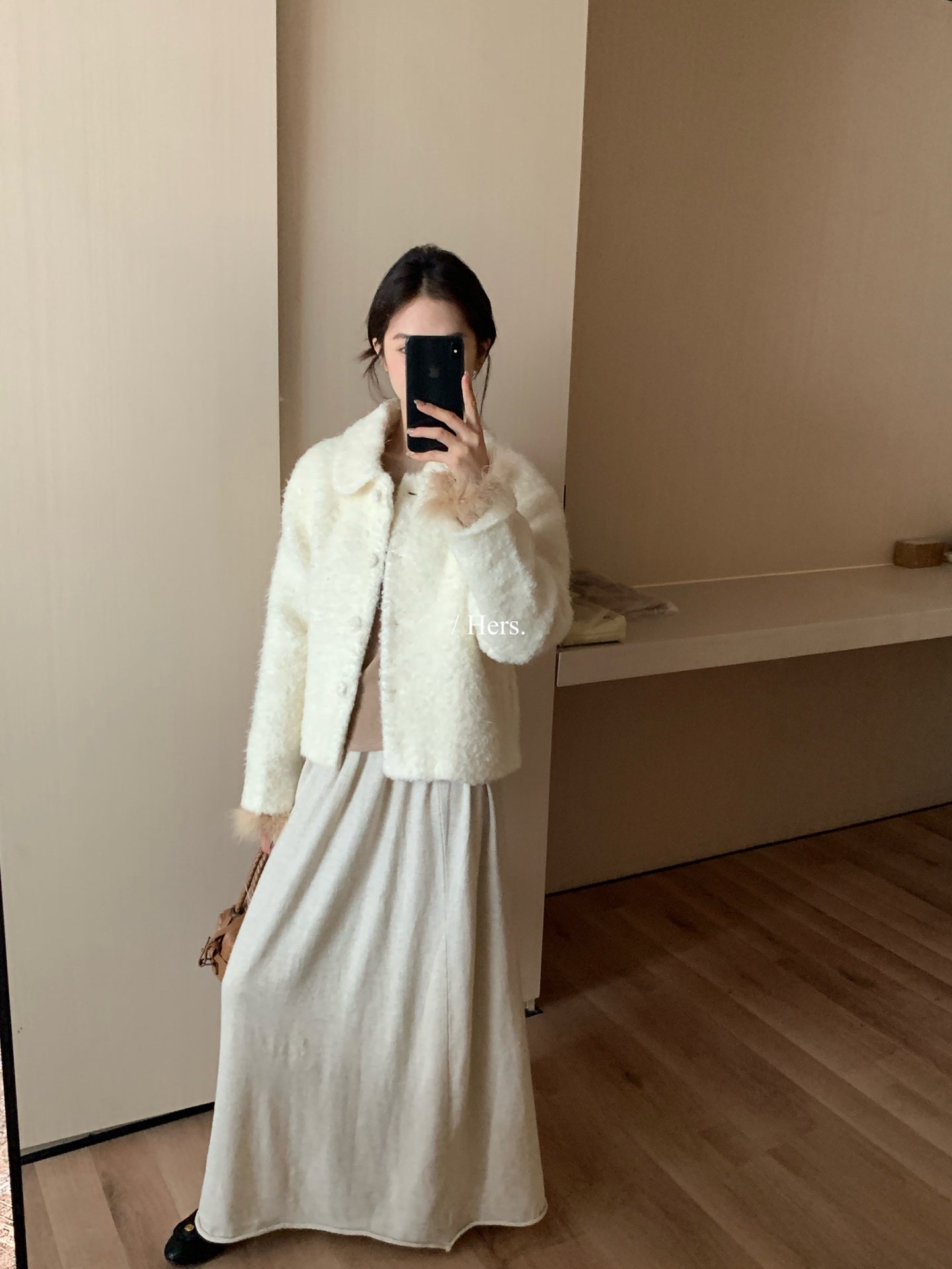 Hers - 奶芙芙小香風夾絨外套    92564#