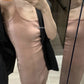 METWO> 私服面料定制粉吊帶裙sml 1240#