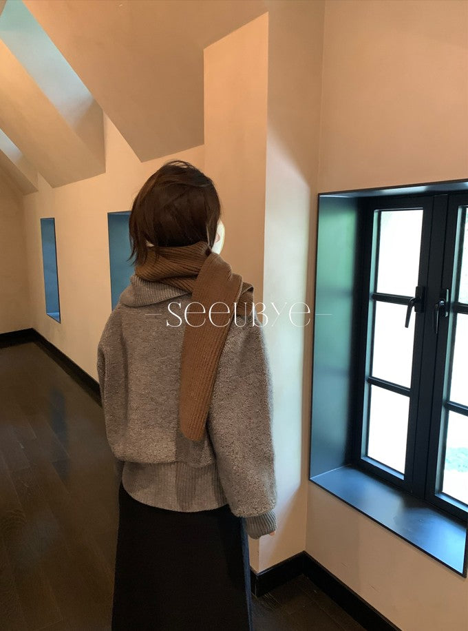 Seeubye - 針織麻花圍巾  #333