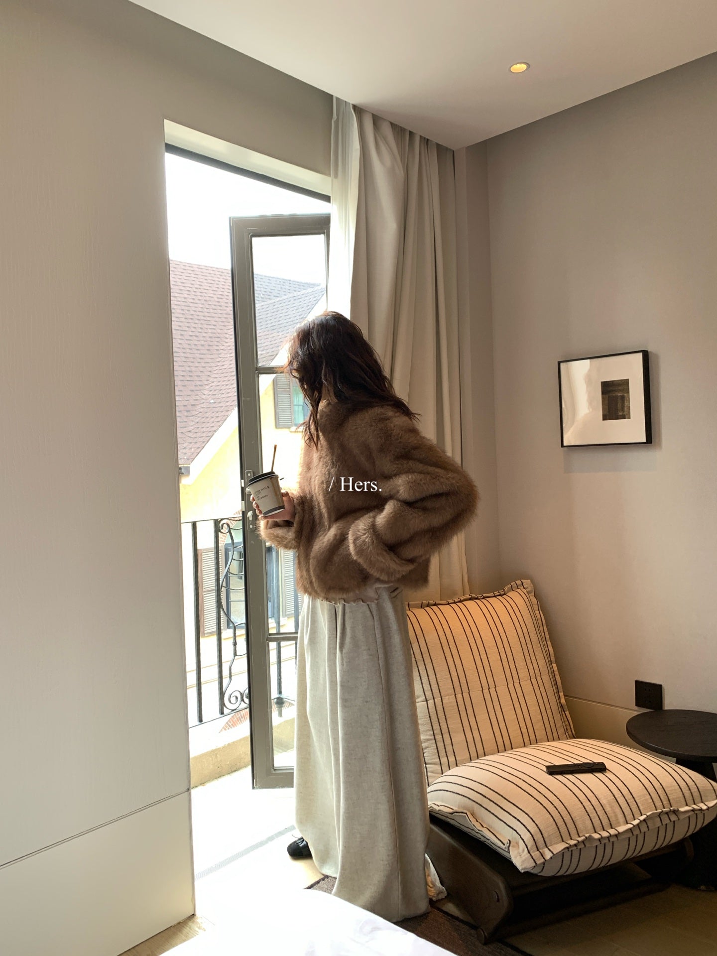 Hers - 壓褶闊腿西褲 92569#