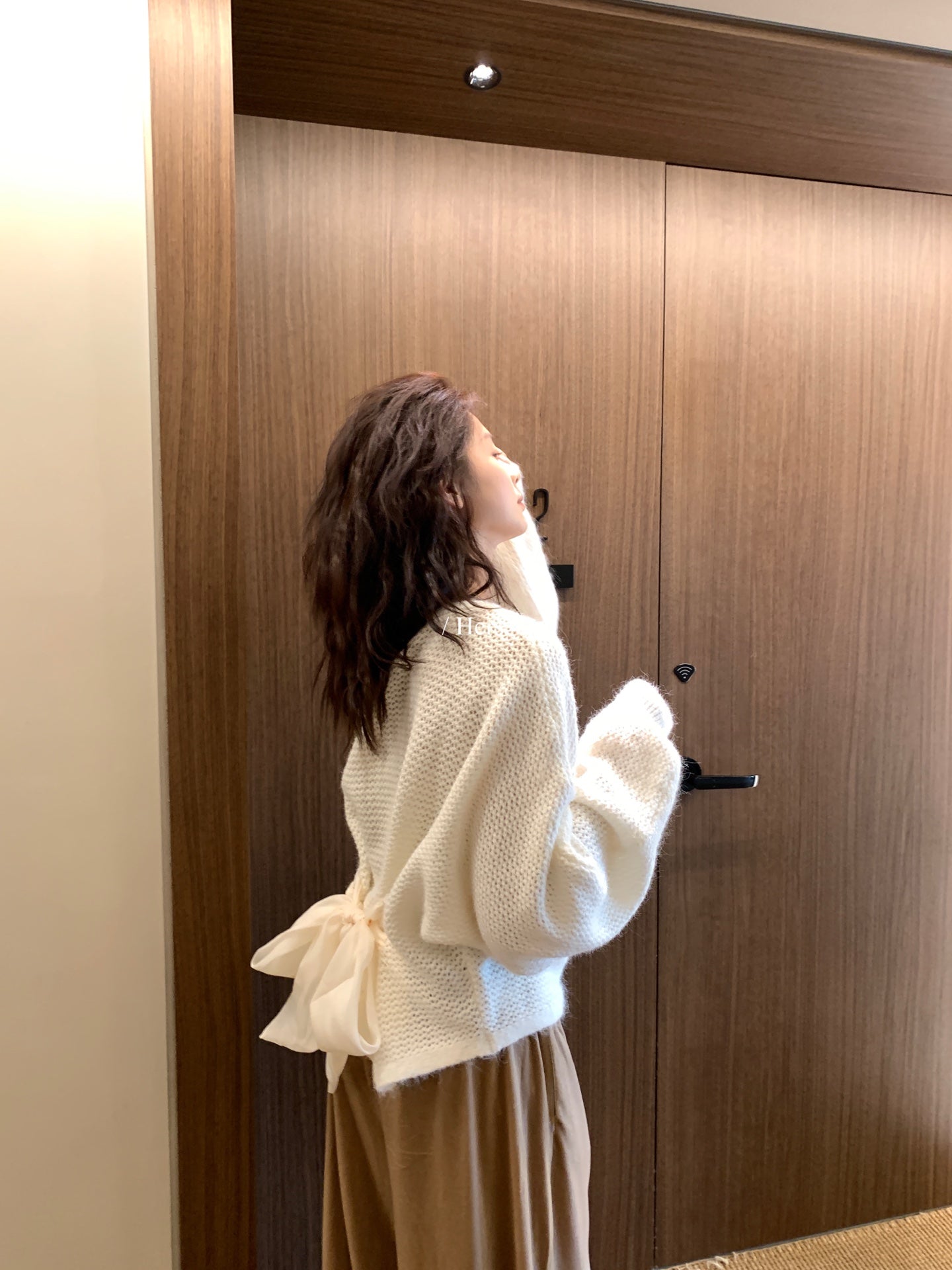 Hers - 韓標氣質綁帶毛衣  92459#