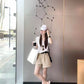YJ - 蕾絲V領寬鬆短T   9027#