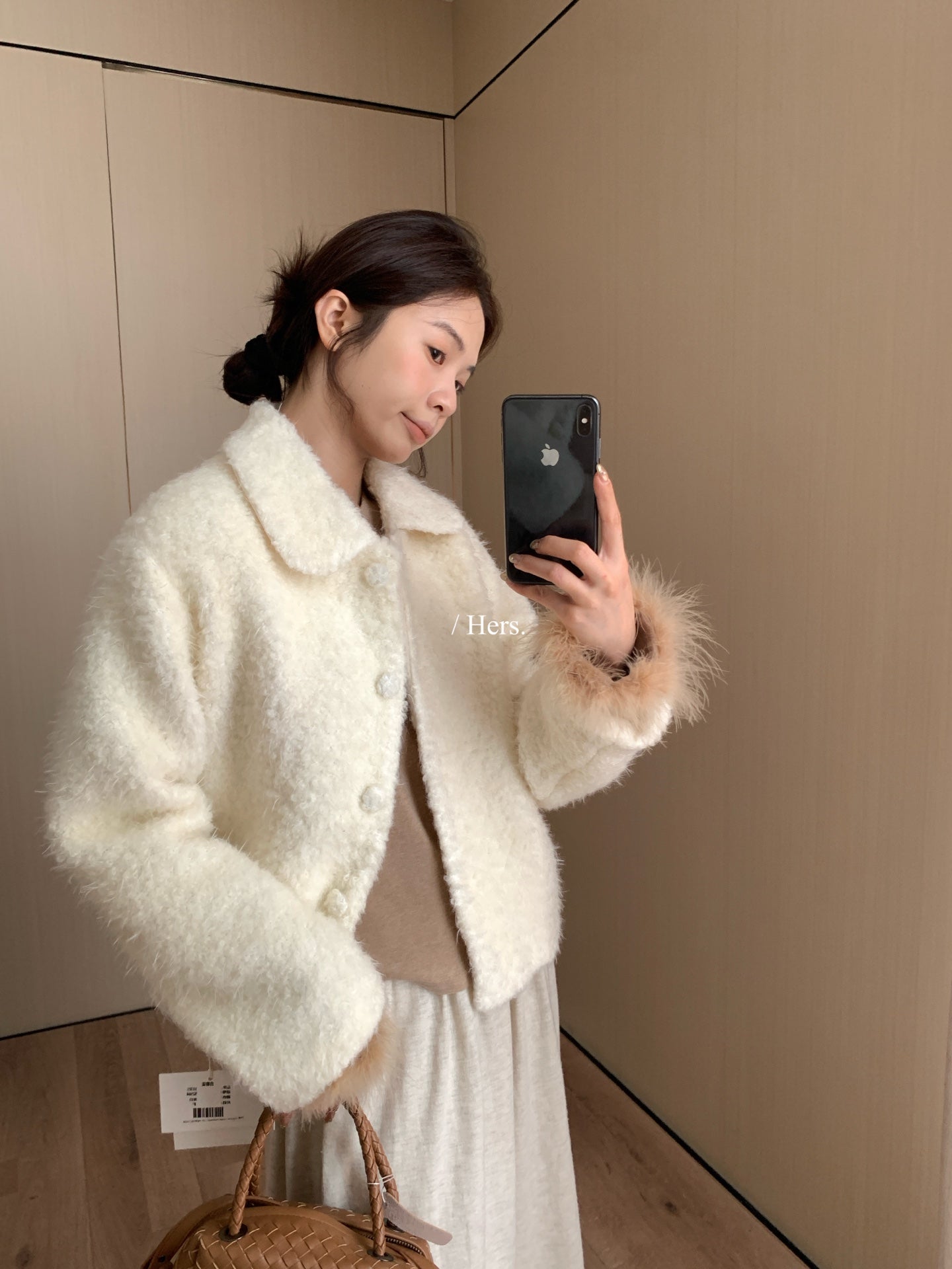 Hers - 奶芙芙小香風夾絨外套    92564#