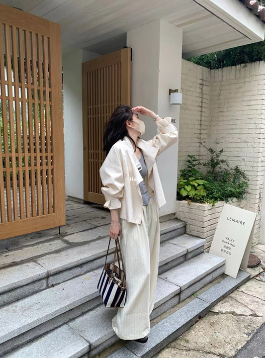 HERS> 暗紋闊腿褲 #0925#