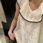 HERS> 貴氣荷葉領小衫 9568#