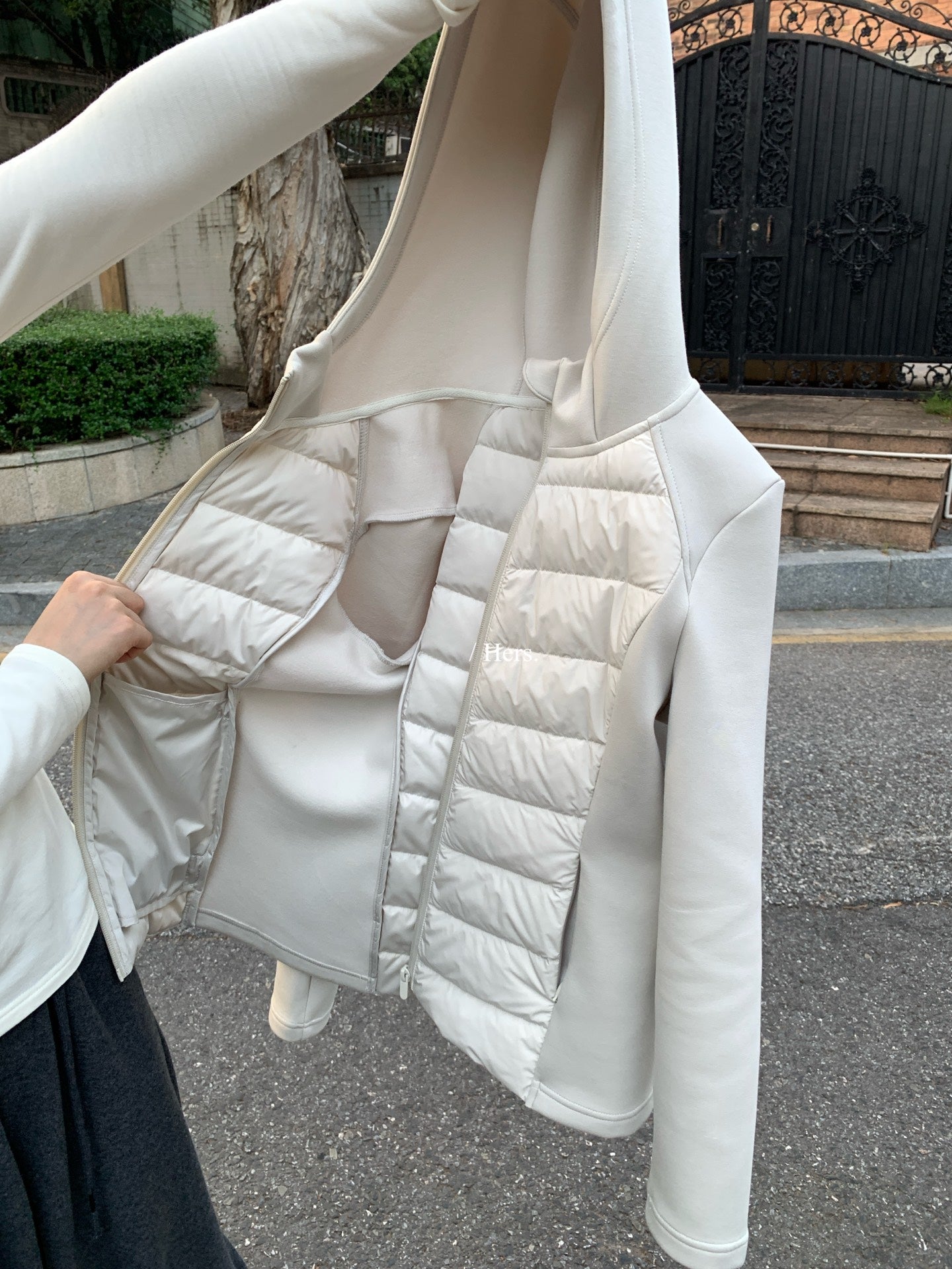 HERS - 小蠻腰蒙口空氣棉羽絨服 92577#