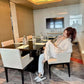 HERS> 大版麻料遮陽長袖&小飛短袖襯衫  0605#