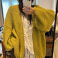 YJIA - 慵懶燈籠袖大開衫毛衣  687#
