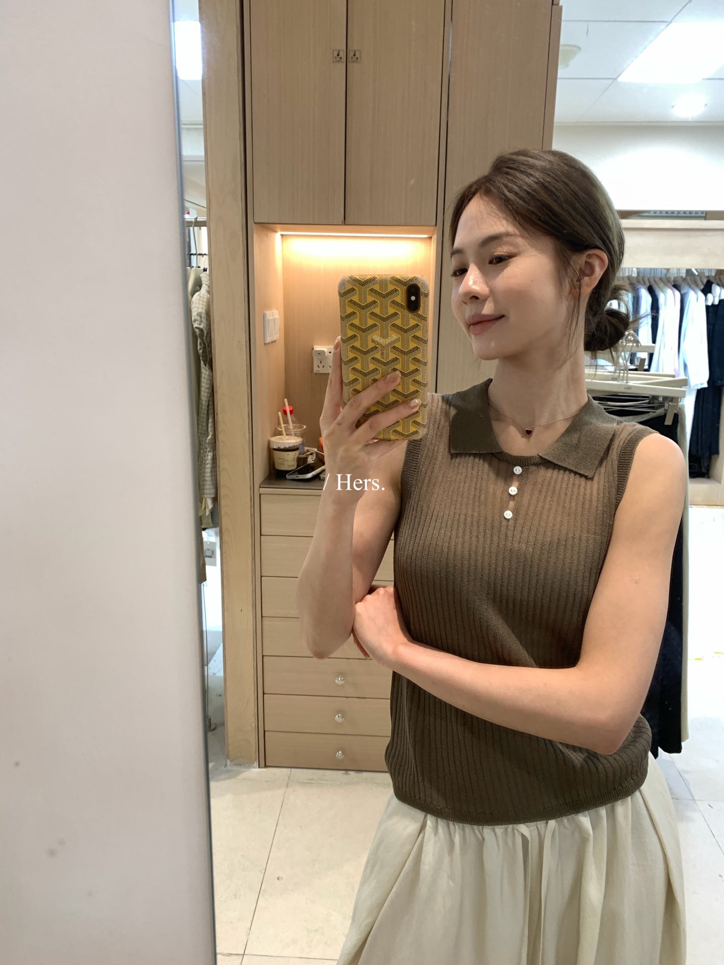 Hers - POLO領小精緻背心   08145#