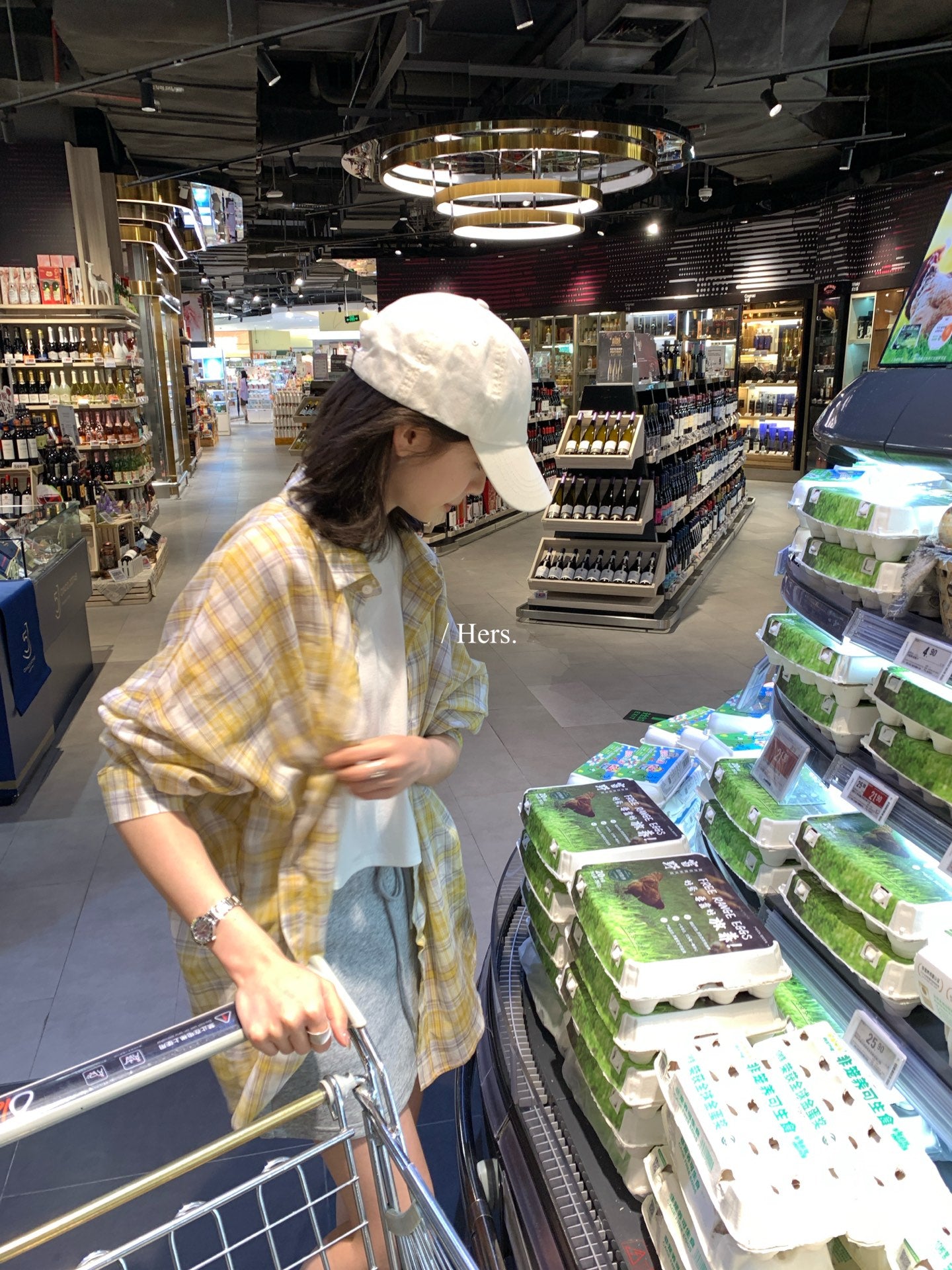 Hers - 慵懶休閒防曬格子襯衫  80554#