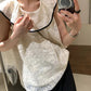 HERS> 貴氣荷葉領小衫 9568#