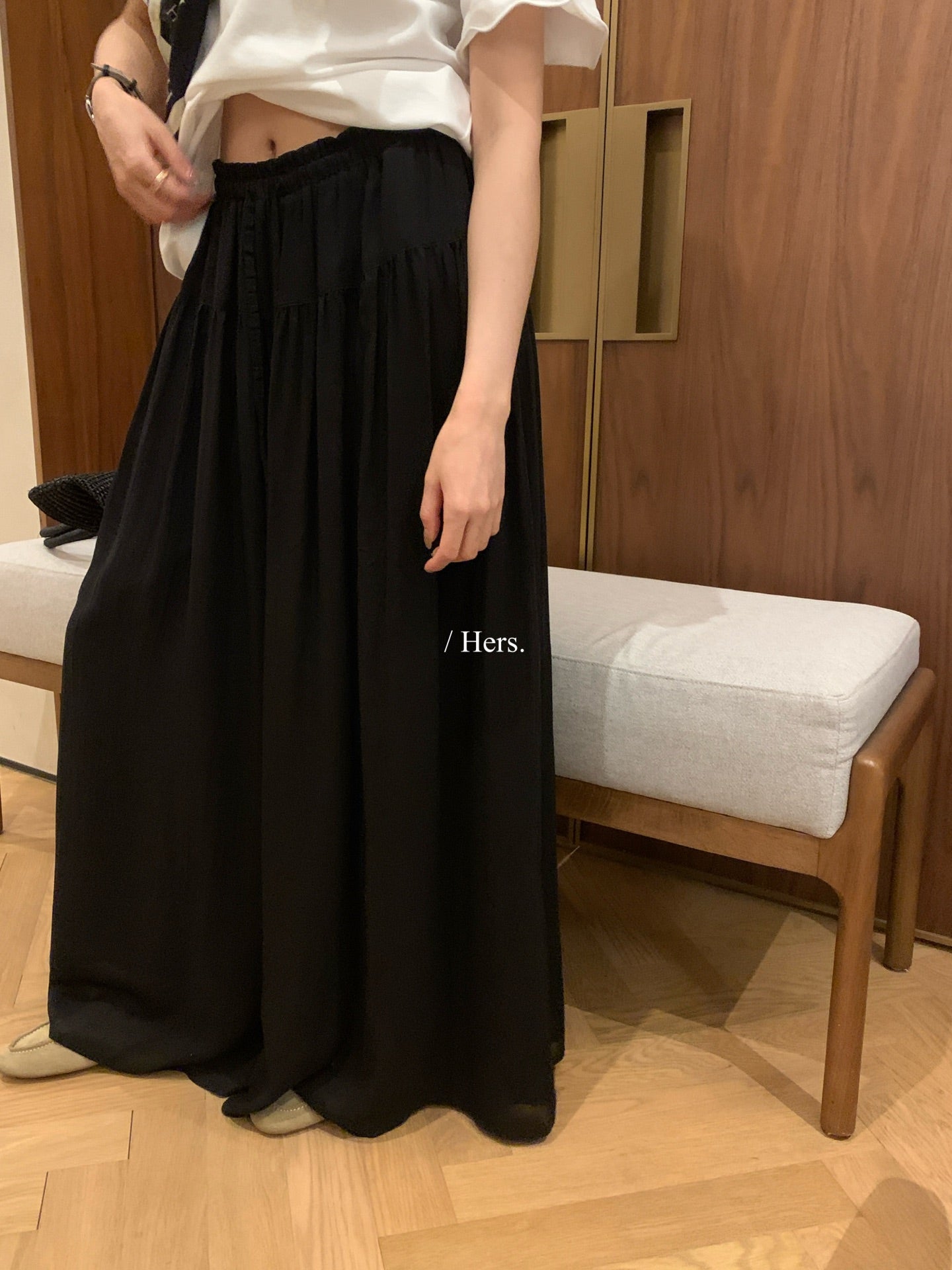Hers - 紗洗飄飄裙褲     80622#