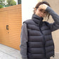 Hers - 立領白鴨絨羽絨馬甲  92535#