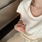 HERS>  簡約輕盈雪花麻T   21006#