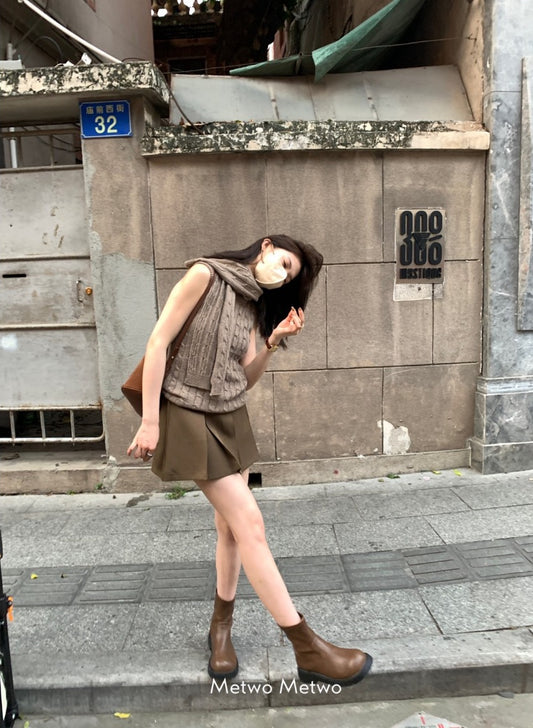 METWO> 私服系列！背心氣質兩件套 8249#