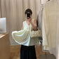 HERS> 天絲V領上衣 20824#