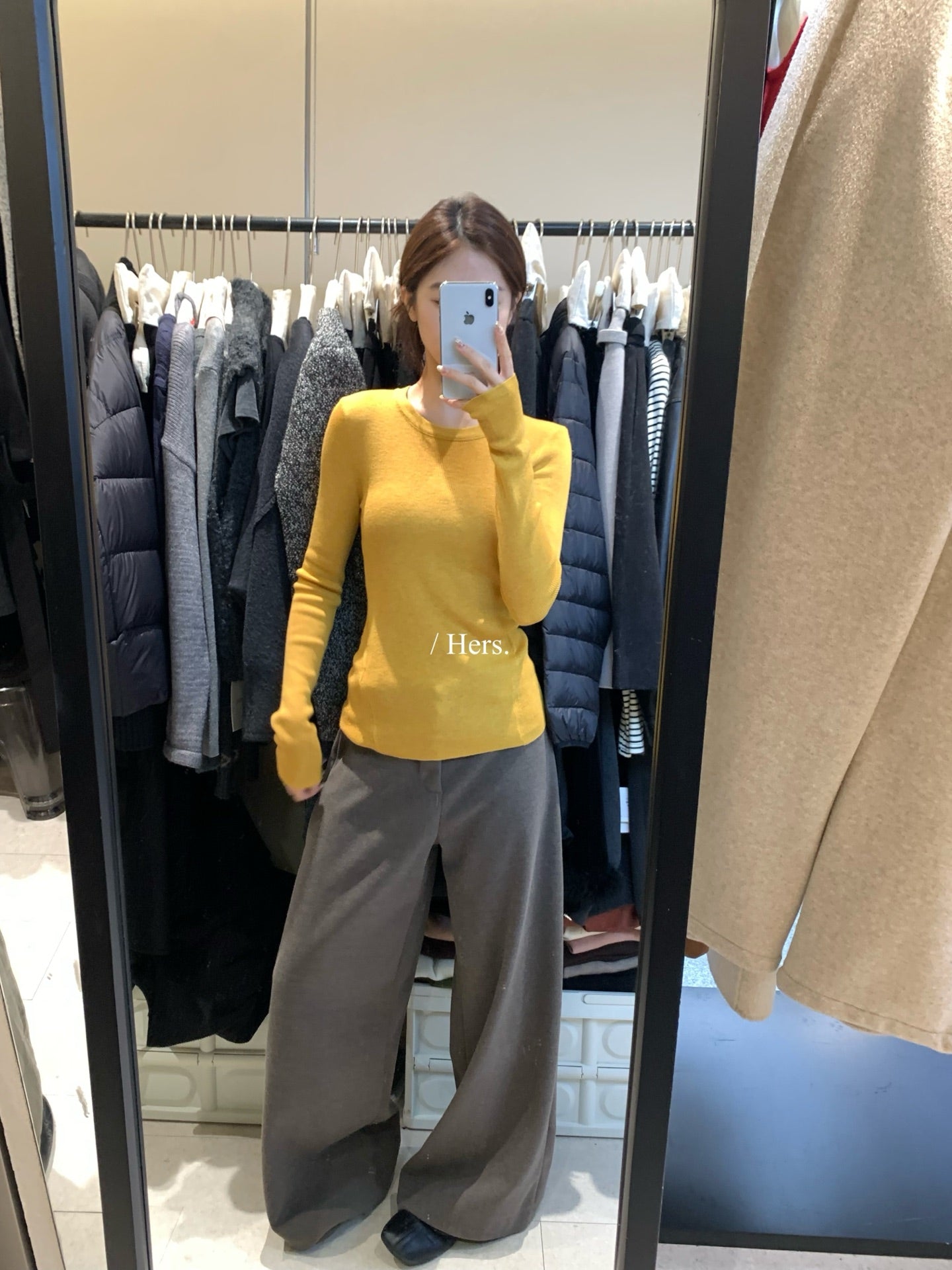 Hers - 合身收腰針織打底  92610#