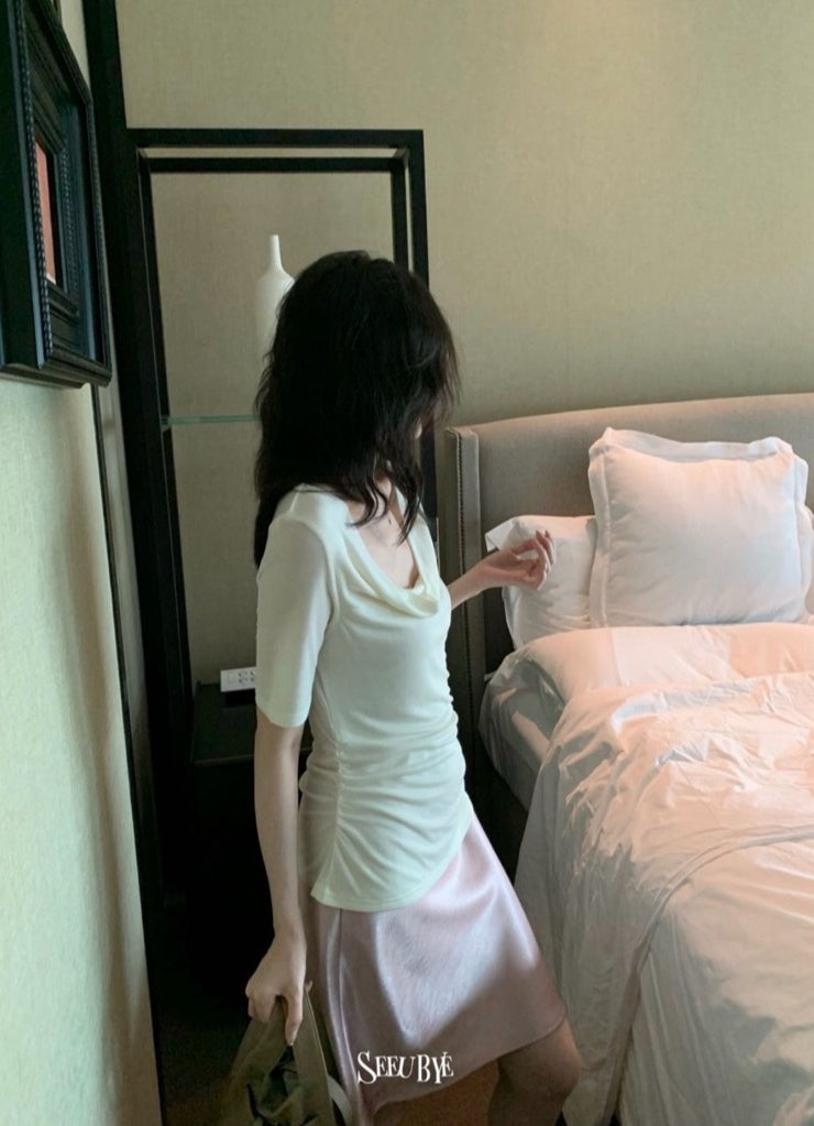 Hers -雲朵蕩領T 自在兩穿  0366#