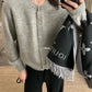 HERS> 韓代格子扣毛衣 #10384#