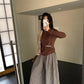 HERS>#拼接條紋裙褲 0960#
