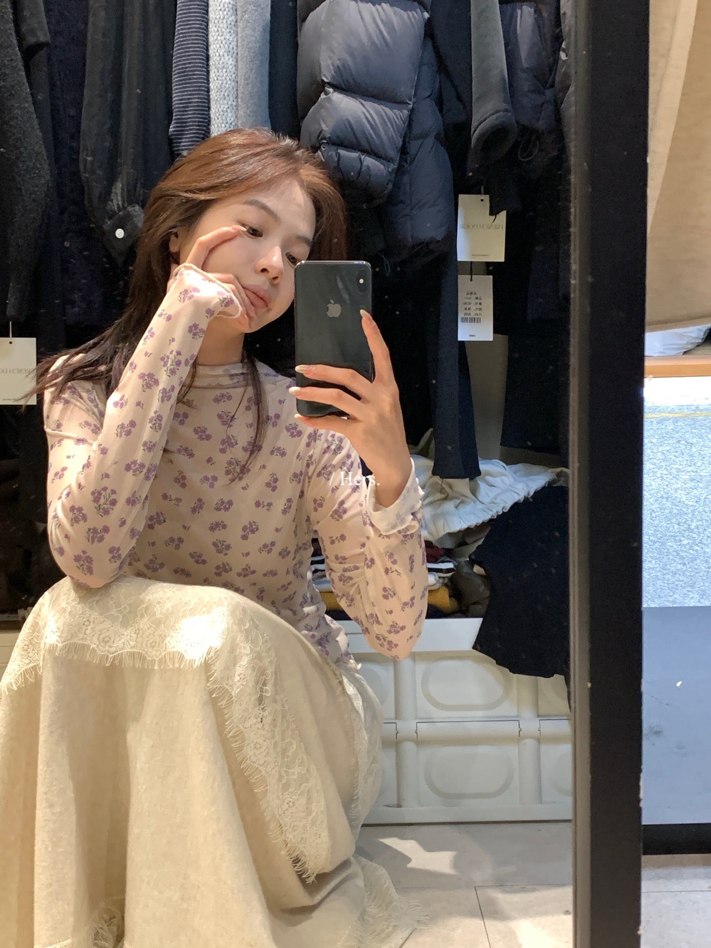 HERS - 碎花打底衫  92518#