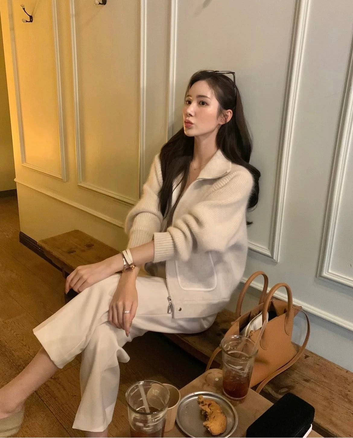 YJNN - 小香風毛呢針織小外套 366#