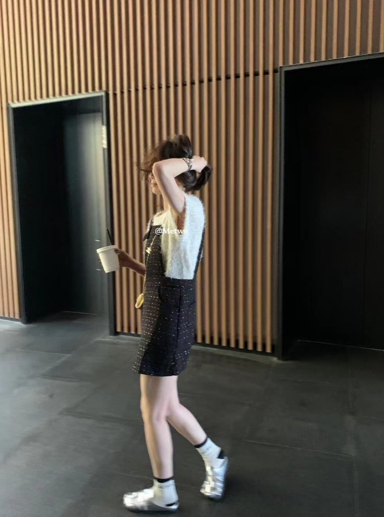 METWO>小香背帶裙 08005#