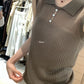 Hers - POLO領小精緻背心   08145#
