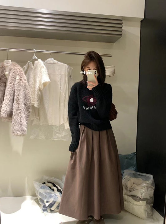 HERS> 呢子百褶裙 8630#