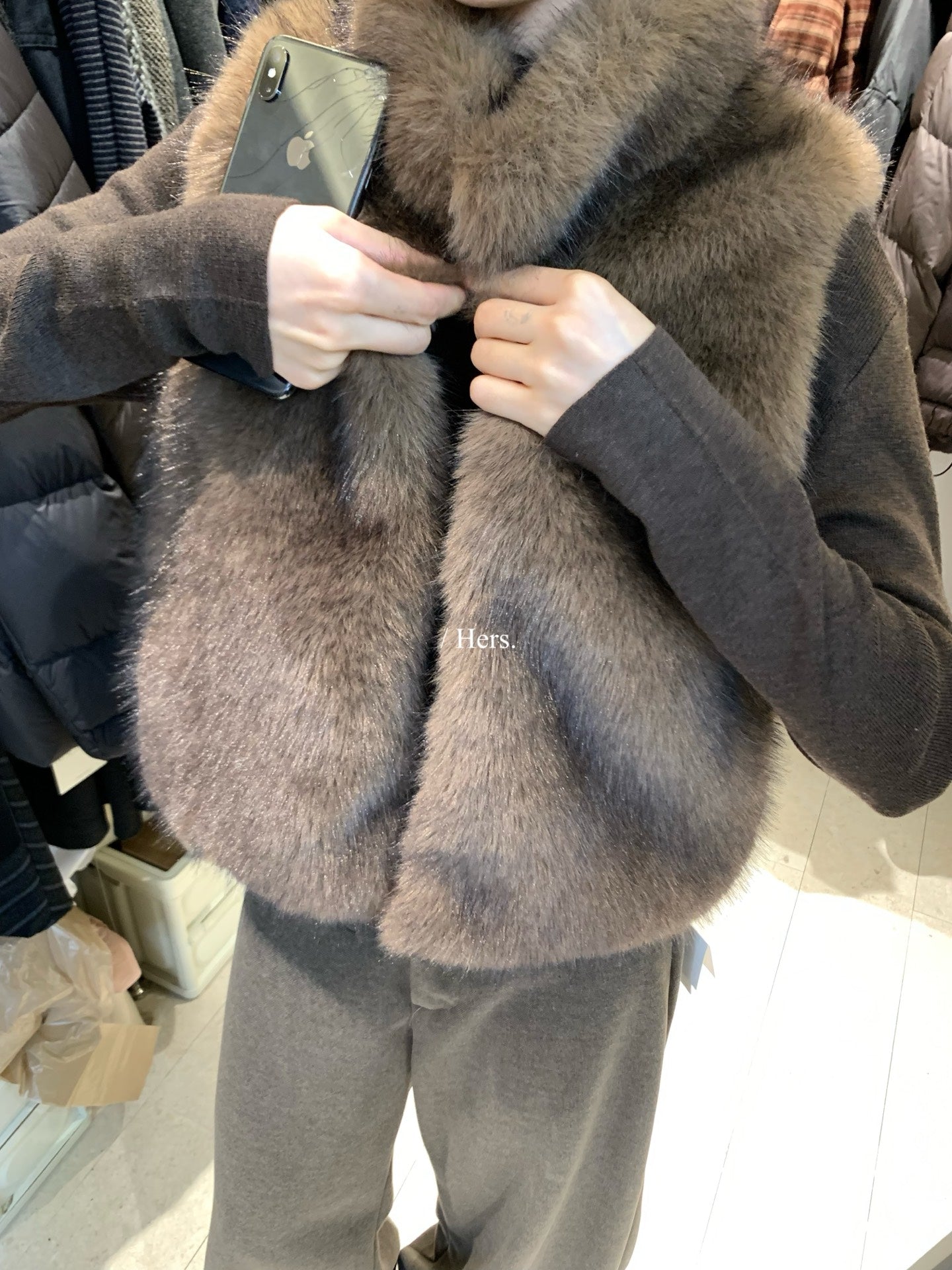 HERS - 毛絨馬甲  92519#