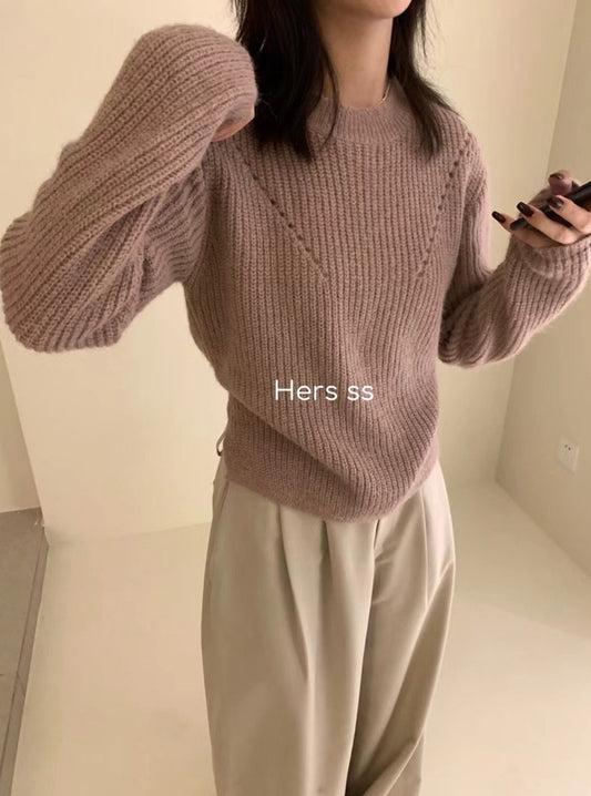 HERS>跑量款後綁帶羊毛毛衣 8270#