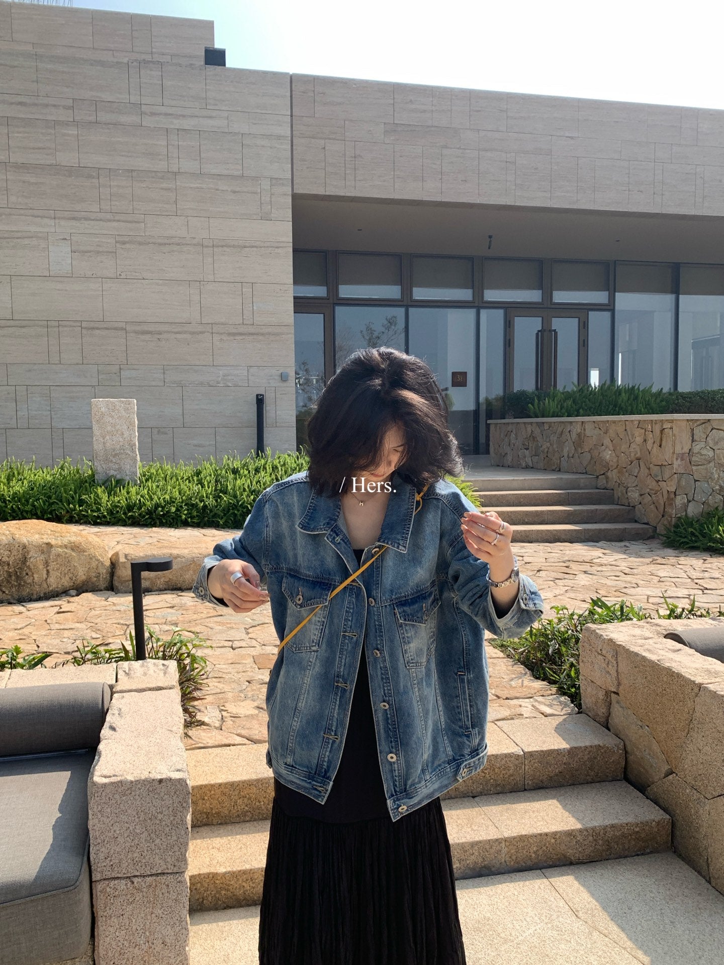 Hers -  廓型牛仔外套   80268#