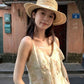 HERS> v領立體花花連衣裙 20859#