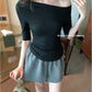 Hers-紙片gentle 斜肩上衣 0388#