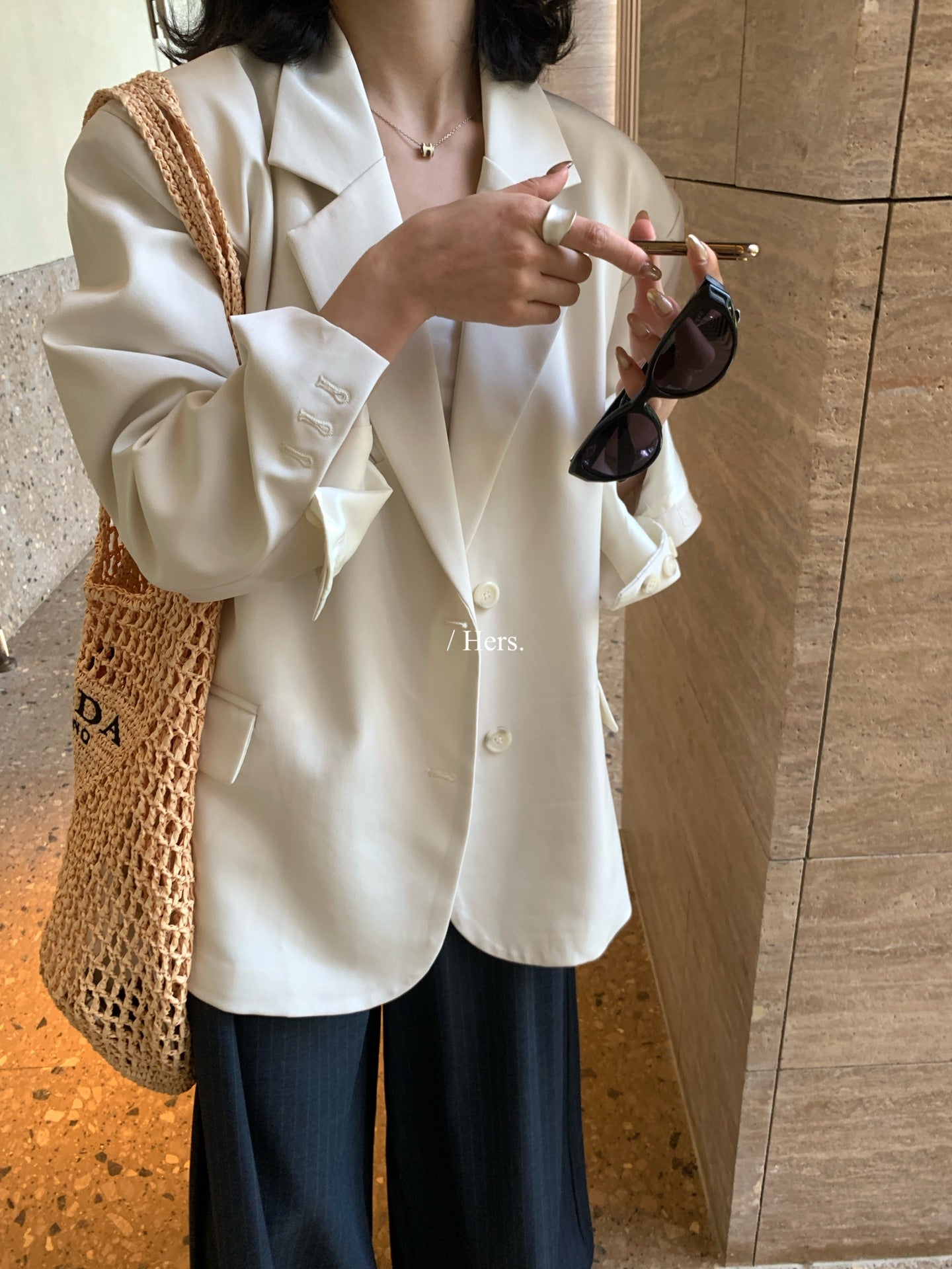 Hers -  氣質廓版西裝外套    80259#