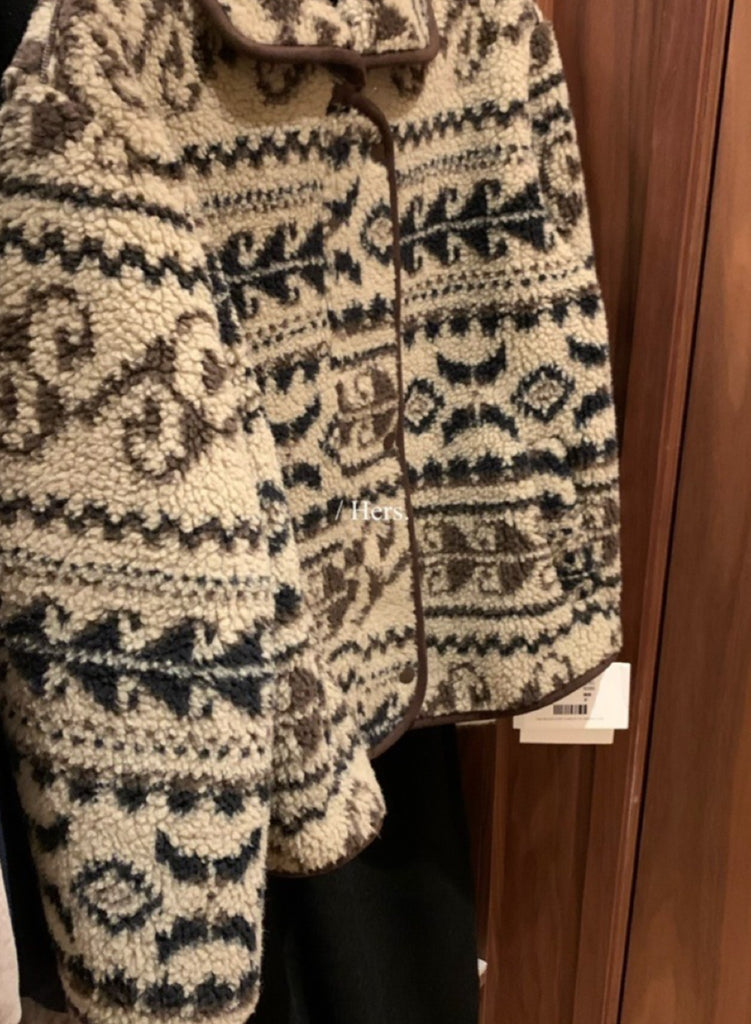 seeUbye - 費爾島搖粒絨麂皮絨一體外套  92593#