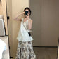 HERS> V領綁帶衫&南法復古花裙 2098875#