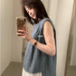 HERS> 簡約麻料無袖上衣 20666#
