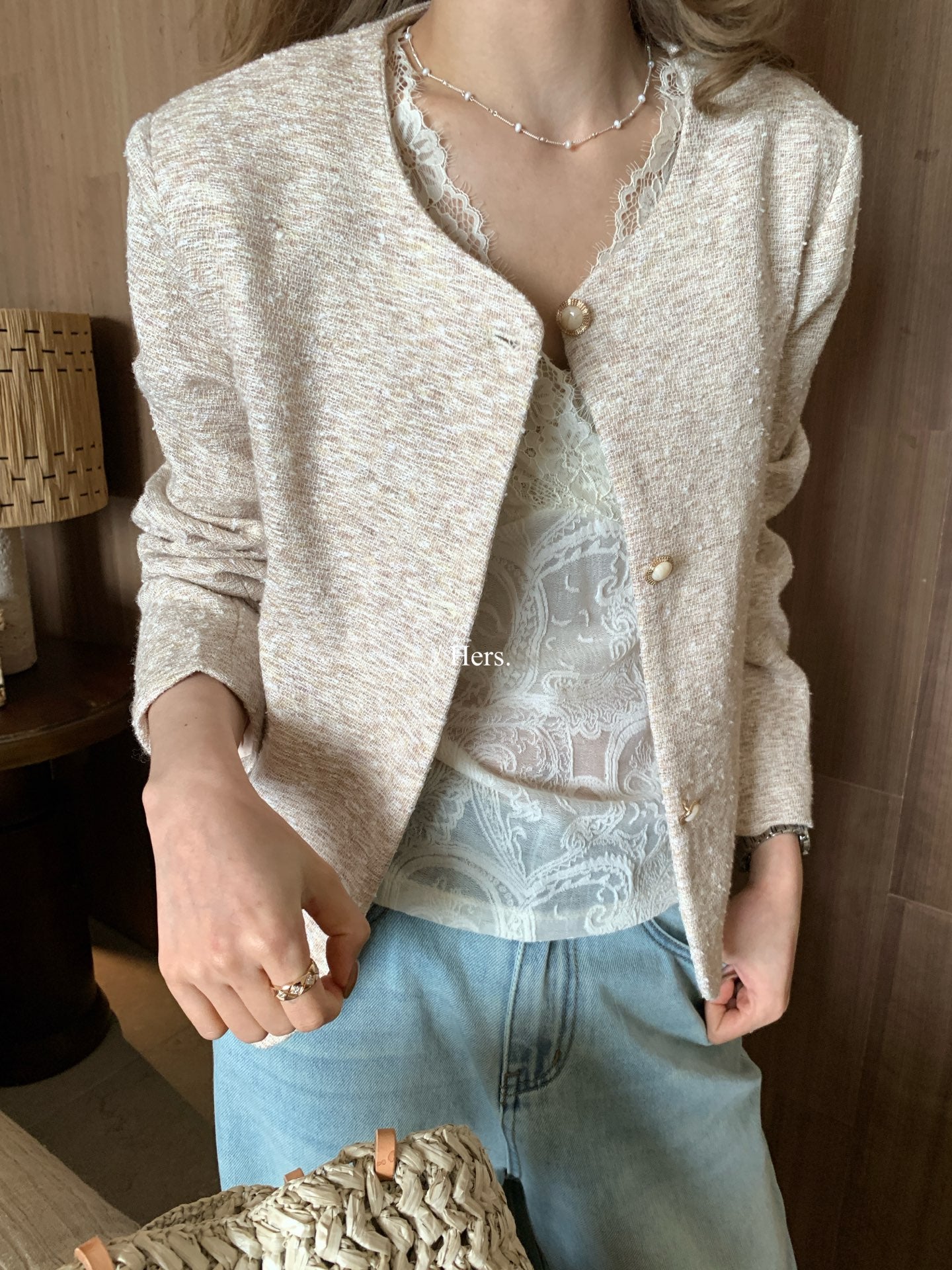 Hers - 肌理感小香外套   80262#