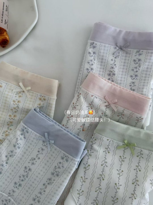 METWO -  奶油色系碎花內褲 241#