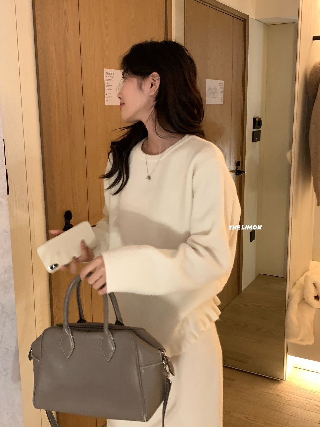 Limon - 云朵北極絨毛衣套裝  2282#