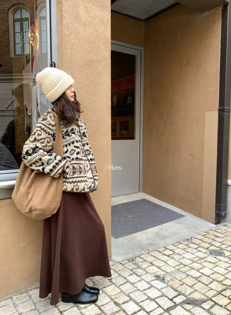 seeUbye - 費爾島搖粒絨麂皮絨一體外套  92593#