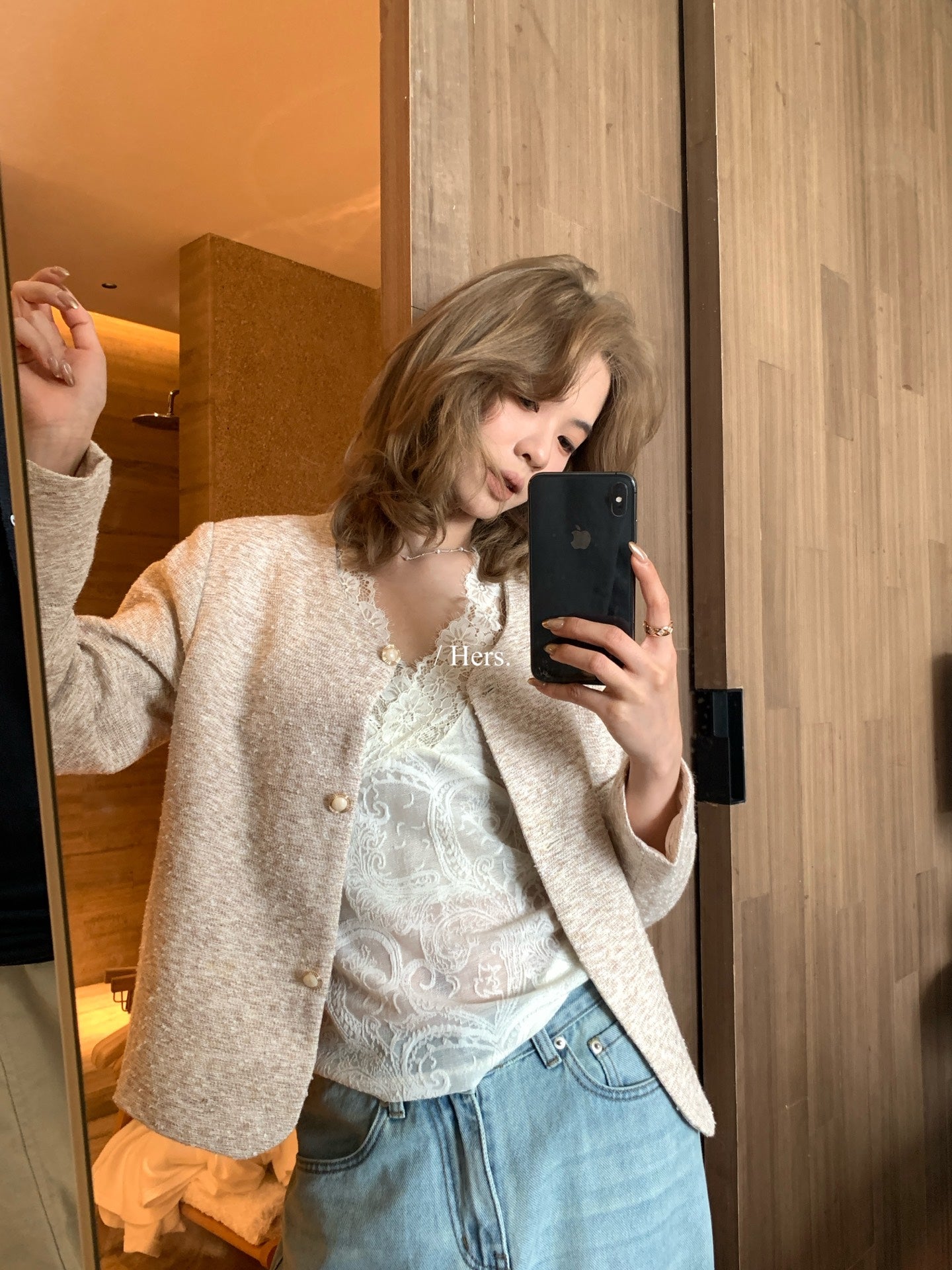 Hers - 肌理感小香外套   80262#