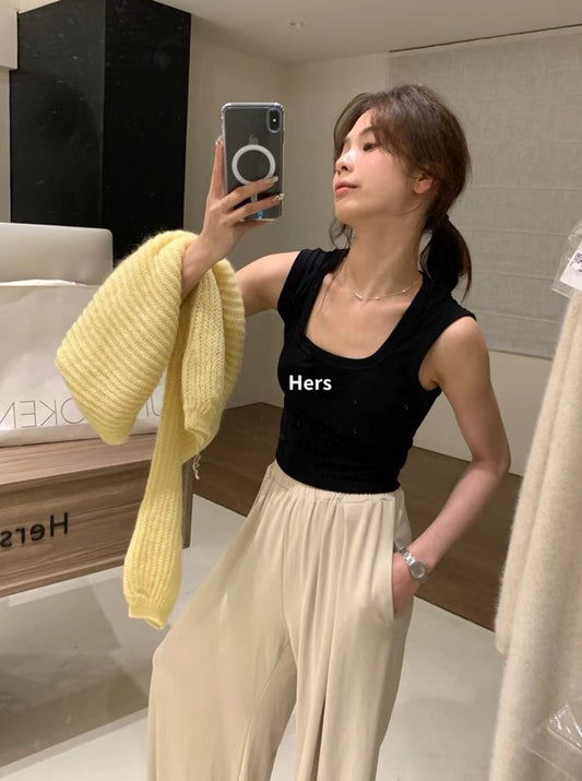 METWO>彈性棉坎肩背心11色 9225#
