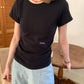 Hers - 正肩修身圓領T   80240#