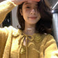 HERS> 立體花朵綁帶毛衣 10595#