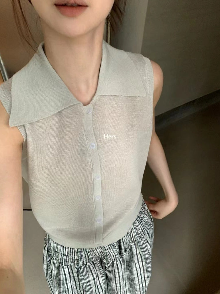HERS> 簡約針織背心 21019#