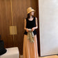Hers - 蕩領蕾絲拼接設計背心   80527#