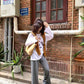 HERS> 復古印花慵懶T 92183#
