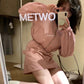 METWO> 皮粉衝鋒衣套裝 1026#